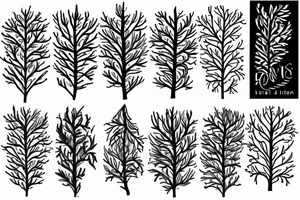 tree branch pattern tattoo idea