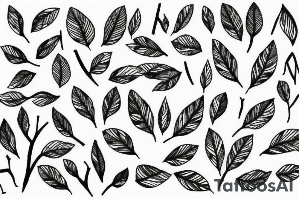 filled in tree branch pattern tattoo idea