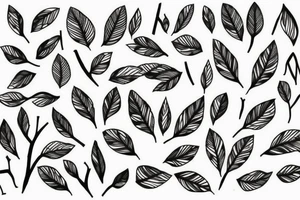 filled in tree branch pattern tattoo idea