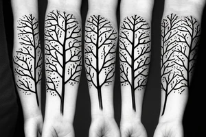filled in tree branch pattern tattoo idea