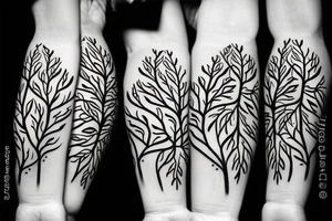 filled in tree branch pattern tattoo idea