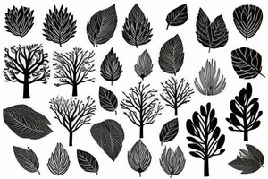 filled in tree branch pattern tattoo idea