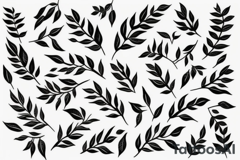 filled in tree branch pattern tattoo idea