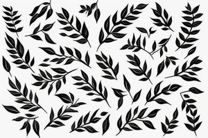 filled in tree branch pattern tattoo idea