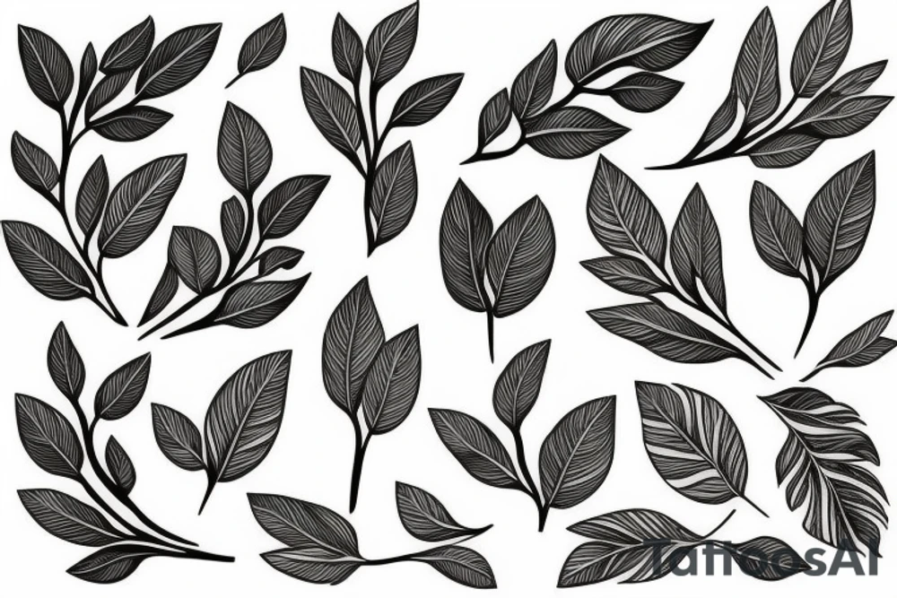 filled in tree branch pattern tattoo idea