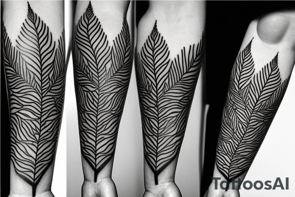 filled in tree branch pattern tattoo idea