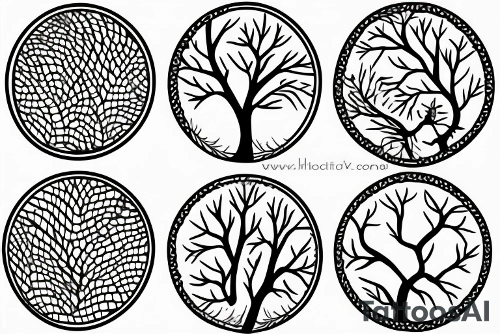 filled in tree branch pattern tattoo idea