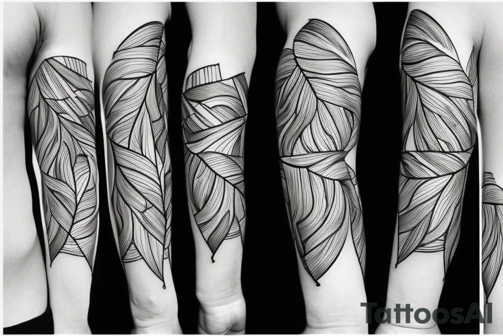 filled in tree branch pattern tattoo idea