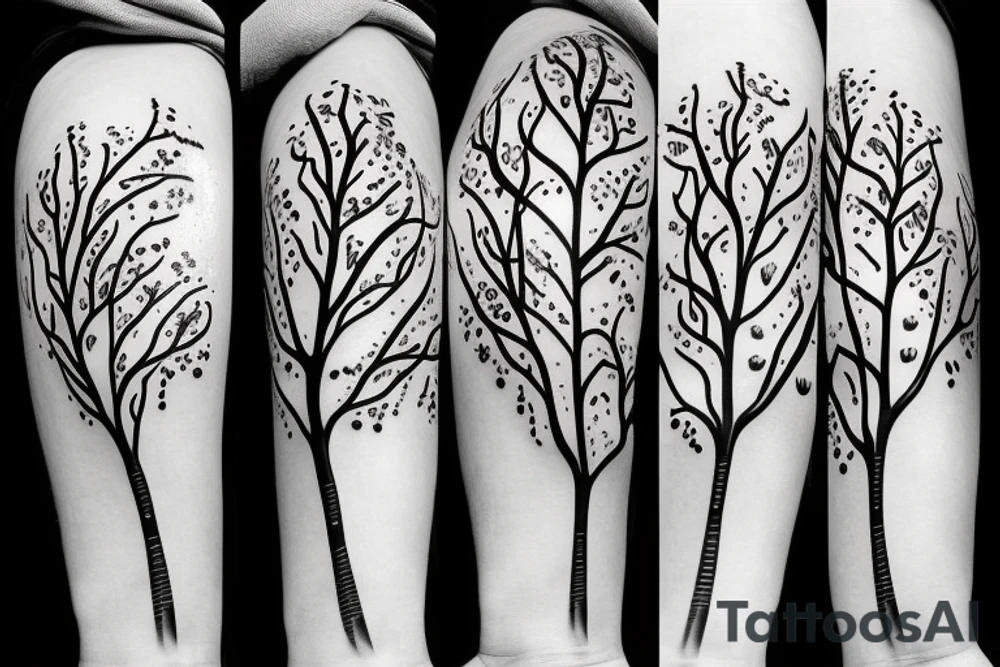 filled in tree branch pattern tattoo idea