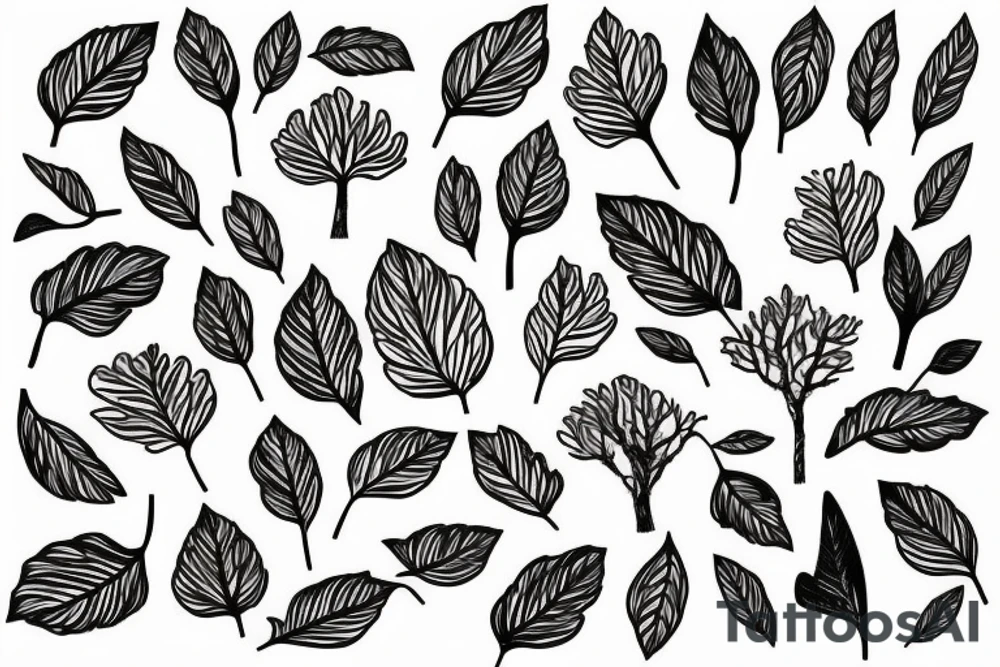 filled in tree branch pattern tattoo idea