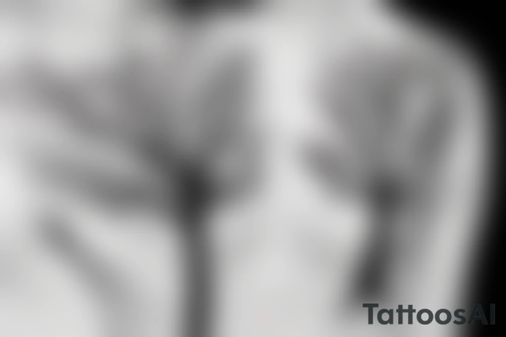 filled in tree branch pattern tattoo idea