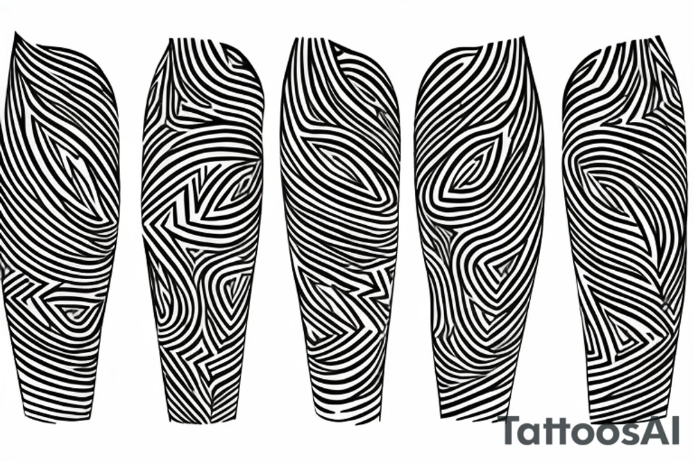 filled in lightning bolt pattern tattoo idea