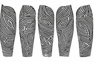 filled in lightning bolt pattern tattoo idea