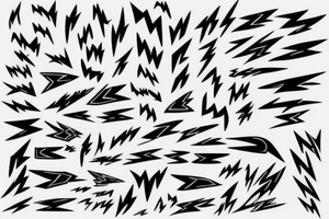 filled in lightning bolt pattern tattoo idea