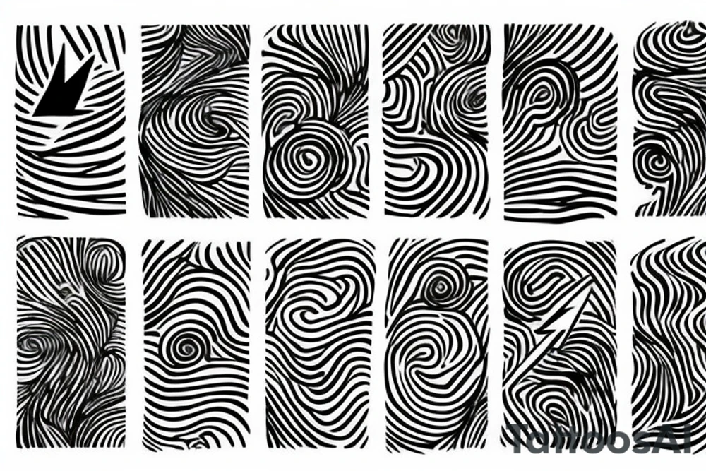 filled in lightning bolt pattern tattoo idea