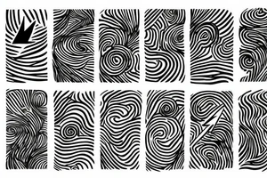 filled in lightning bolt pattern tattoo idea