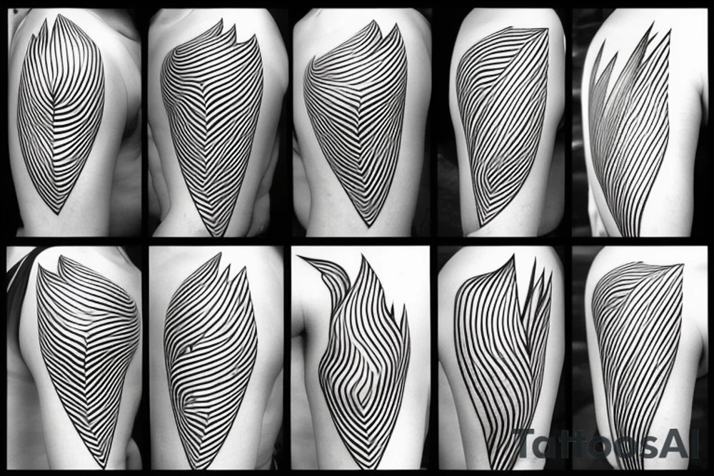 filled in lightning bolt pattern tattoo idea