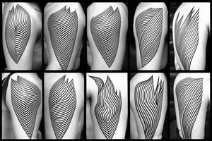 filled in lightning bolt pattern tattoo idea