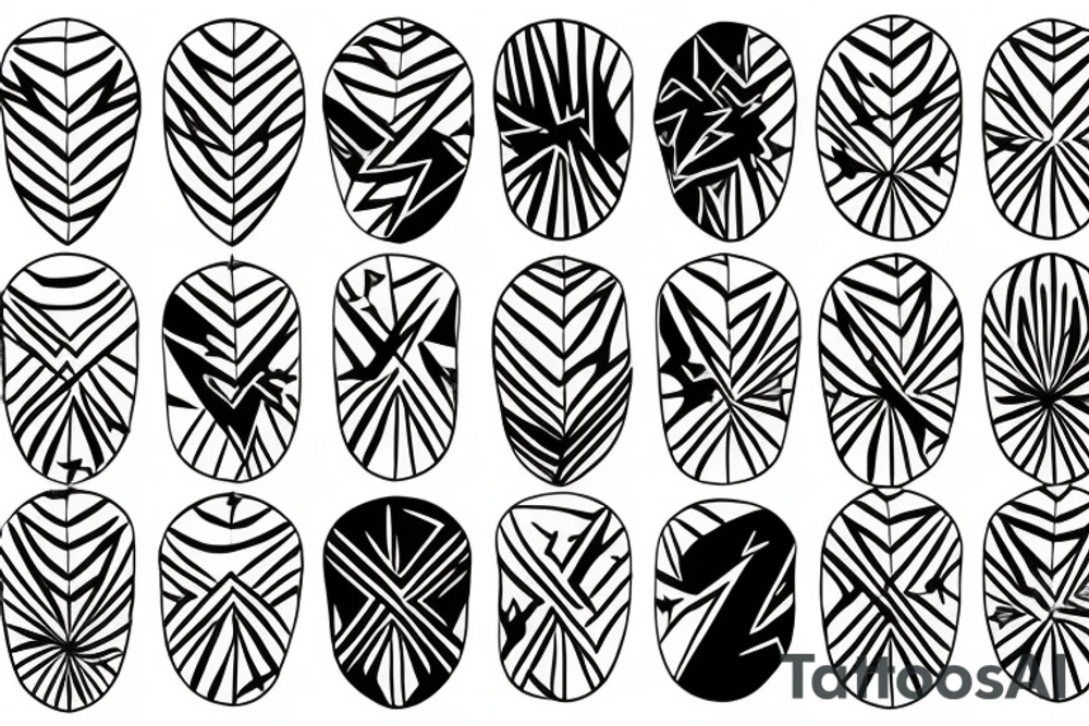 lightning bolt pattern tattoo idea