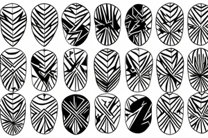 lightning bolt pattern tattoo idea
