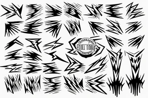 lightning bolt pattern tattoo idea