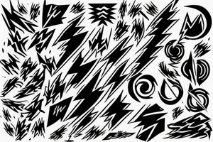 lightning bolt pattern tattoo idea