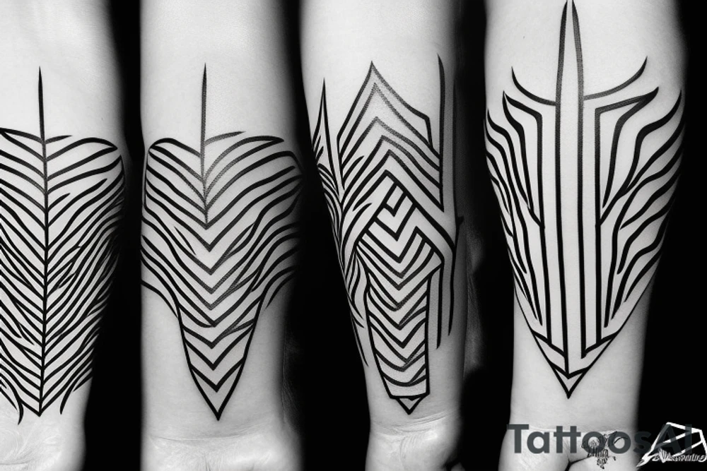 lightning bolt pattern tattoo idea