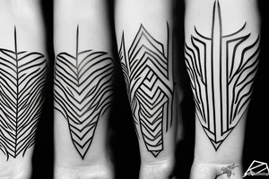 lightning bolt pattern tattoo idea