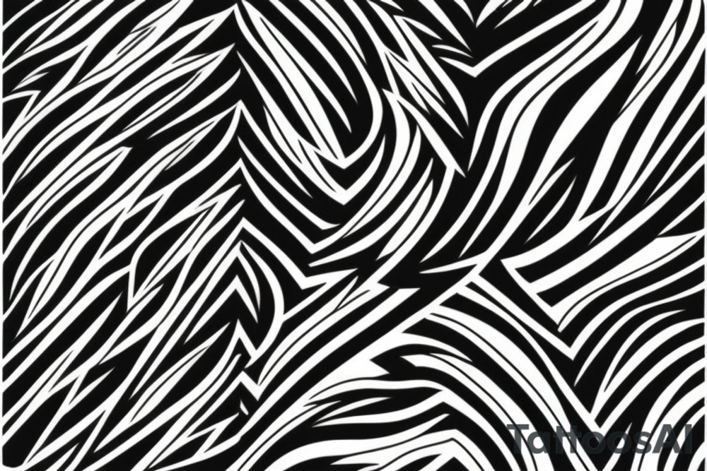 lightning bolt pattern tattoo idea