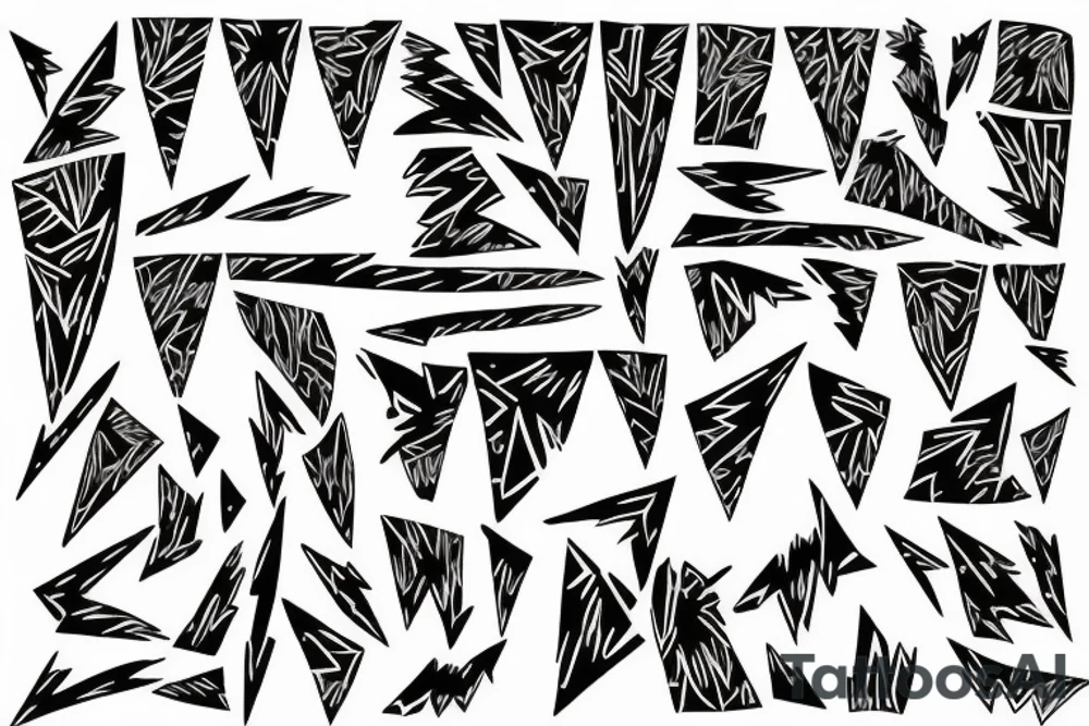 lightning bolt pattern tattoo idea