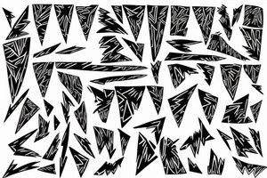 lightning bolt pattern tattoo idea