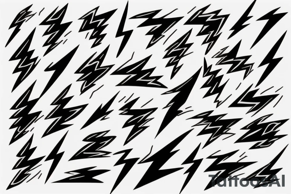 lightning bolt pattern tattoo idea