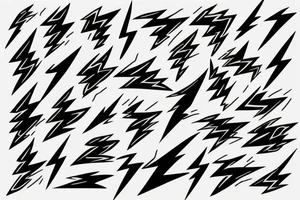 lightning bolt pattern tattoo idea