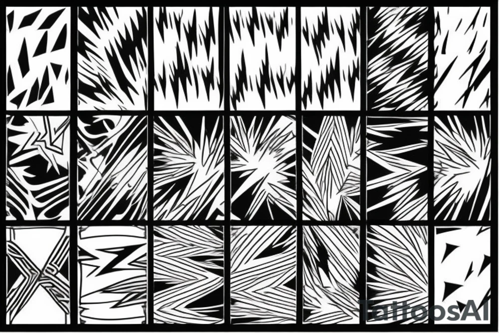 lightning bolt pattern tattoo idea