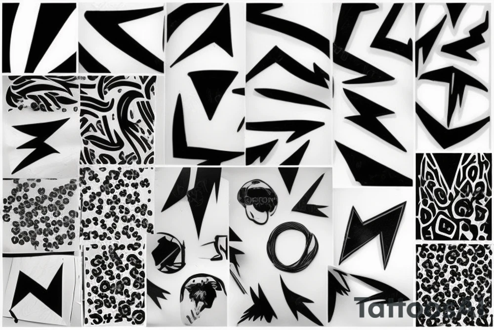 lightning bolt pattern tattoo idea
