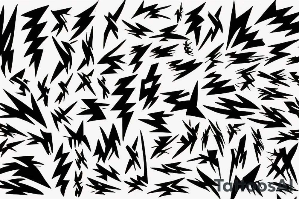 lightning bolt pattern tattoo idea