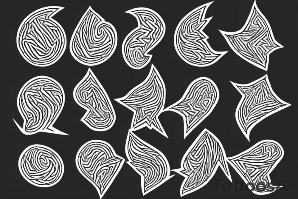 lightning bolt pattern tattoo idea