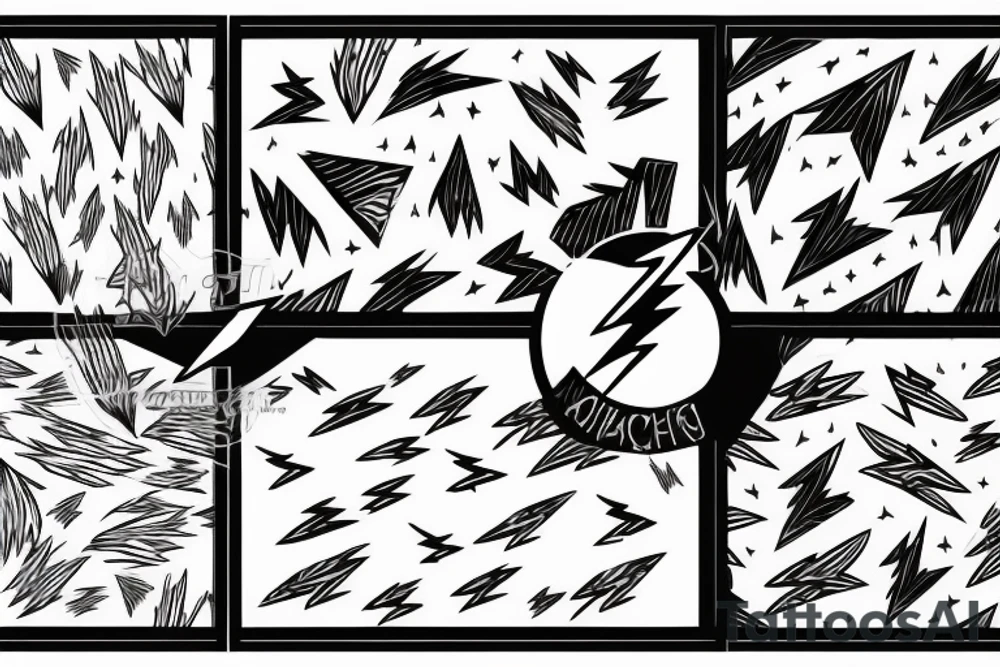 lightning bolt pattern tattoo idea