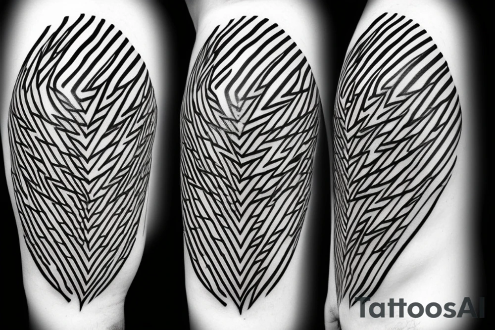 lightning bolt pattern tattoo idea