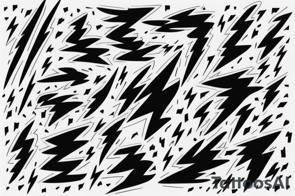 lightning bolt pattern tattoo idea
