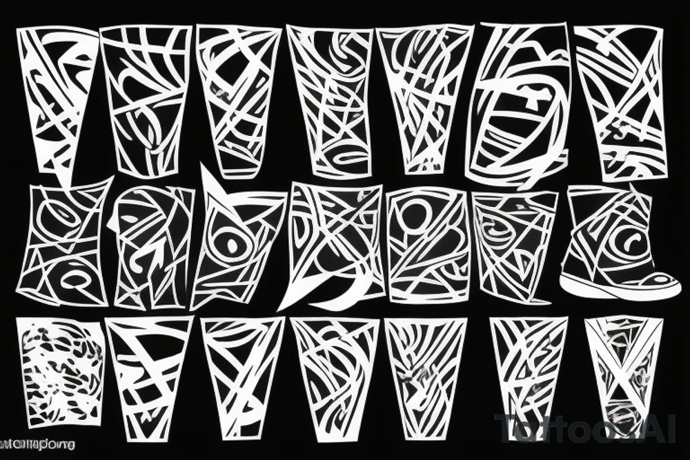 lightning bolt pattern tattoo idea