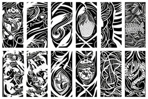 fish pattern tattoo idea