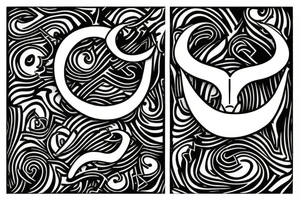 ram horns the shape of a capital letter G tattoo idea
