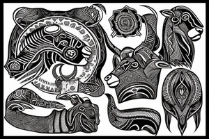 dall sheep ram tattoo idea
