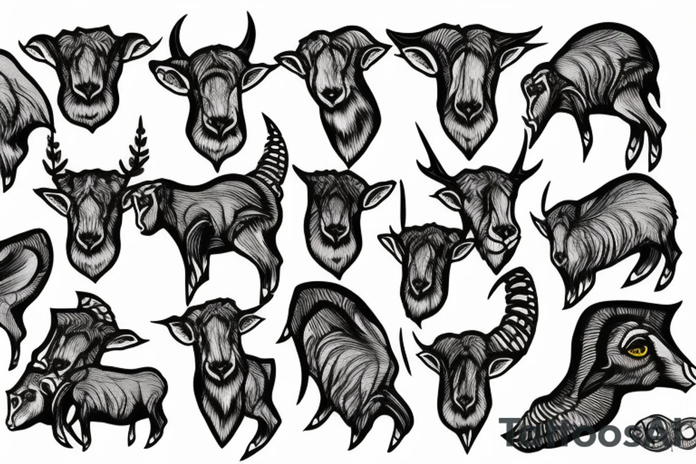 dall sheep ram tattoo idea