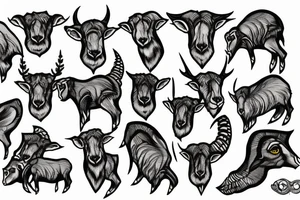 dall sheep ram tattoo idea
