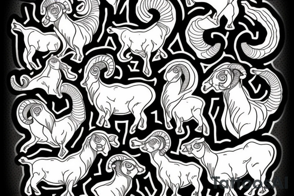 dall sheep ram tattoo idea