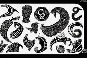 ram horn shape of "g" tattoo idea