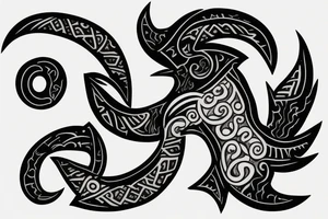 ram horn shape of "g" tattoo idea