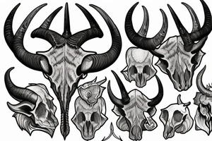 dall sheep skull with horns tattoo idea